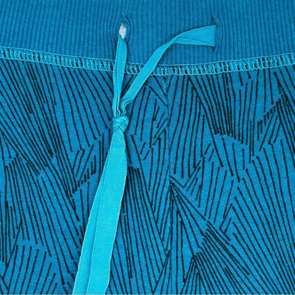 Attitude Lounge Pants Teal and Black Sz Medium - Picture 4 of 8